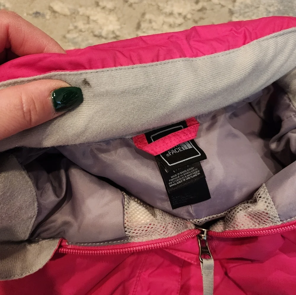The North Face Hyvent Pink Windbreaker Lightweight Jacket Kid Size 10/12 M Nylon